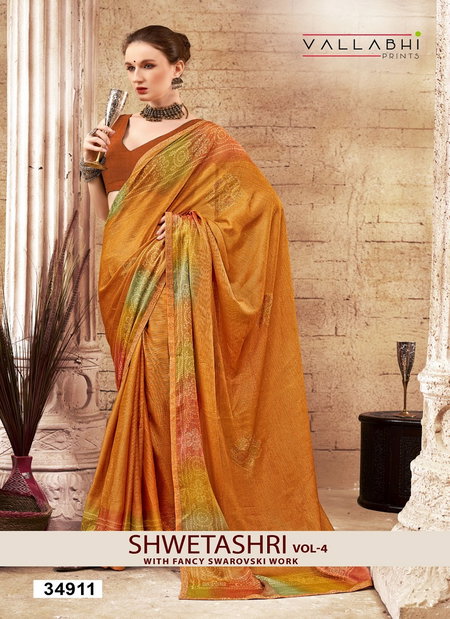 Shwetashri Vol 4 By Vallabhi Brasso Printed Daily Wear Saree Suppliers In India
